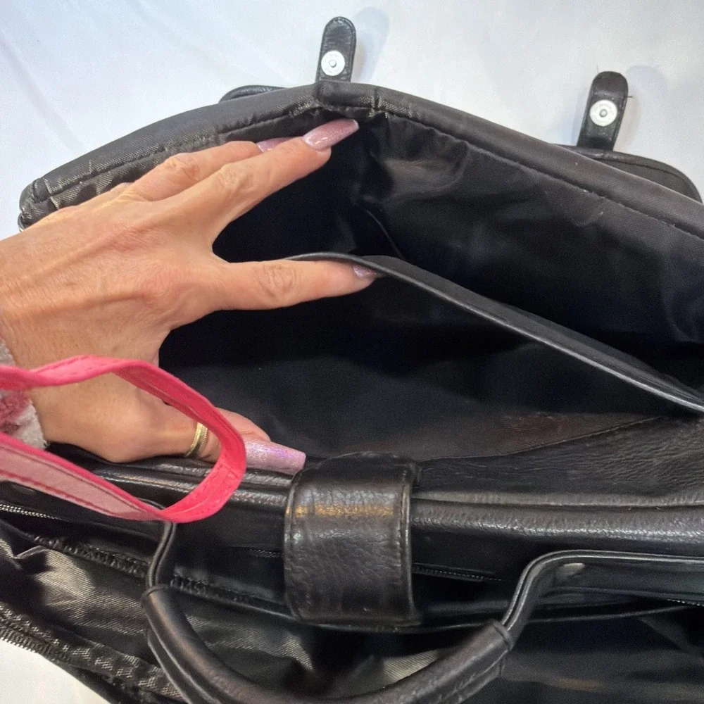Canyon Outback Soft Leather‎ Messenger Bag Black Travel Laptop New Business Work